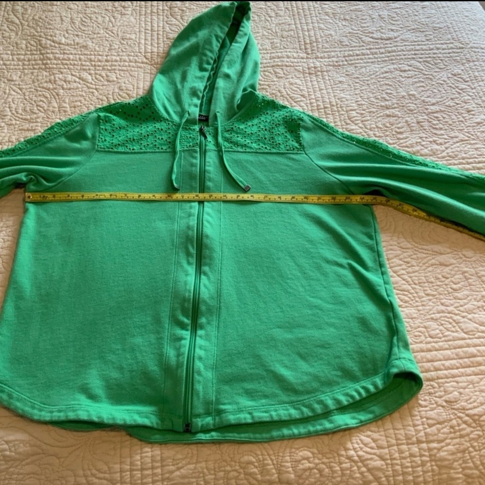 Susan Graver Weekend Washed French Terry zip-front Hoodie